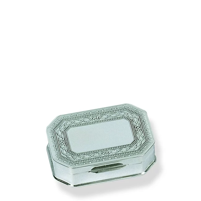 Stříbrná ozdobná dóza Octagonal 6x4.5 cm