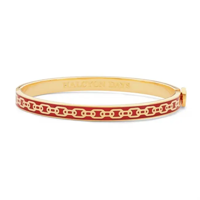 Náramek 0.6 cm Chain Red & Gold