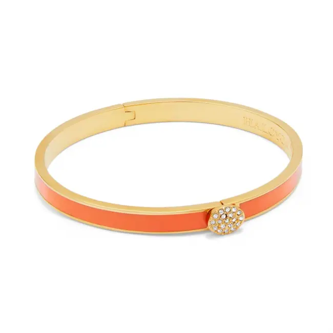 Náramek 0.6 cm Skinny Plain Pave Orange Gold