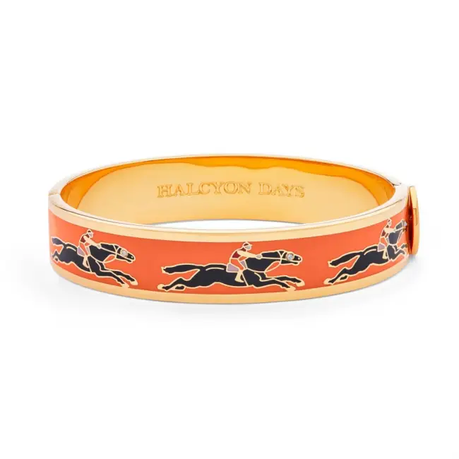 Náramek 1.3 cm Race Horse Orange Black Gold