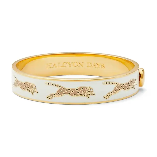 Náramek 1.3 cm Leopard Cream Gold